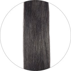 #1B Sortbrun, 70cm, 70g, Seamless Premium Tape Extensions, Single drawn