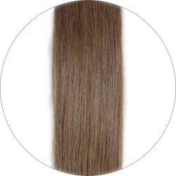 #8 Brun, 50 cm, Tape Extensions, Double drawn