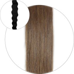 #8 Brun, 50cm, 50g, Natural Wave Hot Fusion