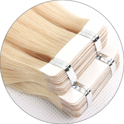 #24 Blond, 30 cm, Tape Extensions, Double drawn