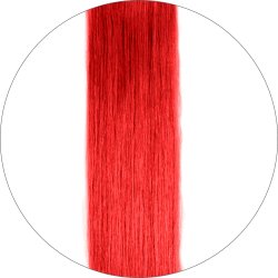 #64 Klar Rød, 40cm, 50g, Premium Tape Extensions, Single drawn