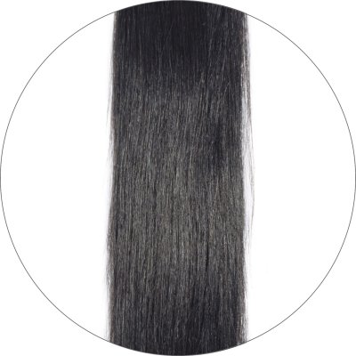 #1B Sortbrun, 40cm, 50g, Hårtrenser