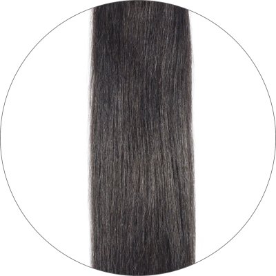 Long Lasting, #1B Sortbrun, 70cm, 50g, Hot Fusion, Single drawn