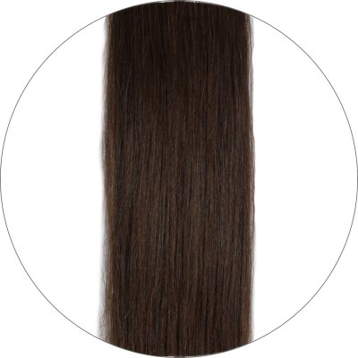Long Lasting, #2 Mørkebrun, 60cm, 125g, Clip-on Extensions