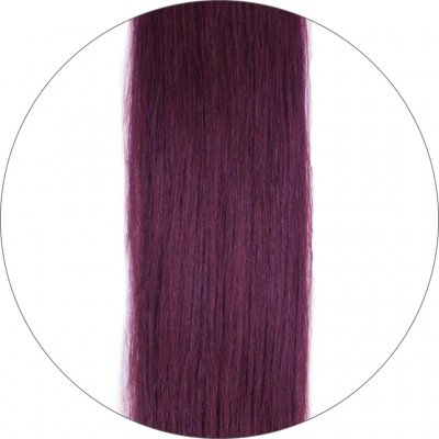 Long Lasting, #530 Mørk vinrød, 50cm, 50g, Seamless Tape Extensions, Single drawn