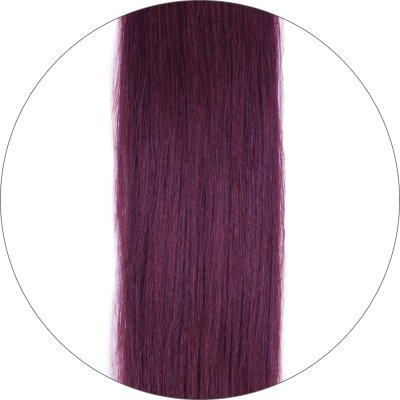 #530 Mørk vinrød, 70cm, 50g , Tape Extensions, Single drawn