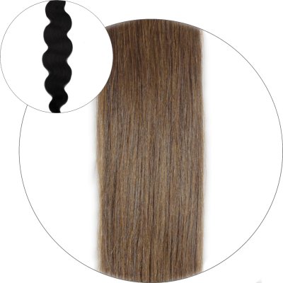 #8 Brun, 50 cm, Body Wave Tape Extensions